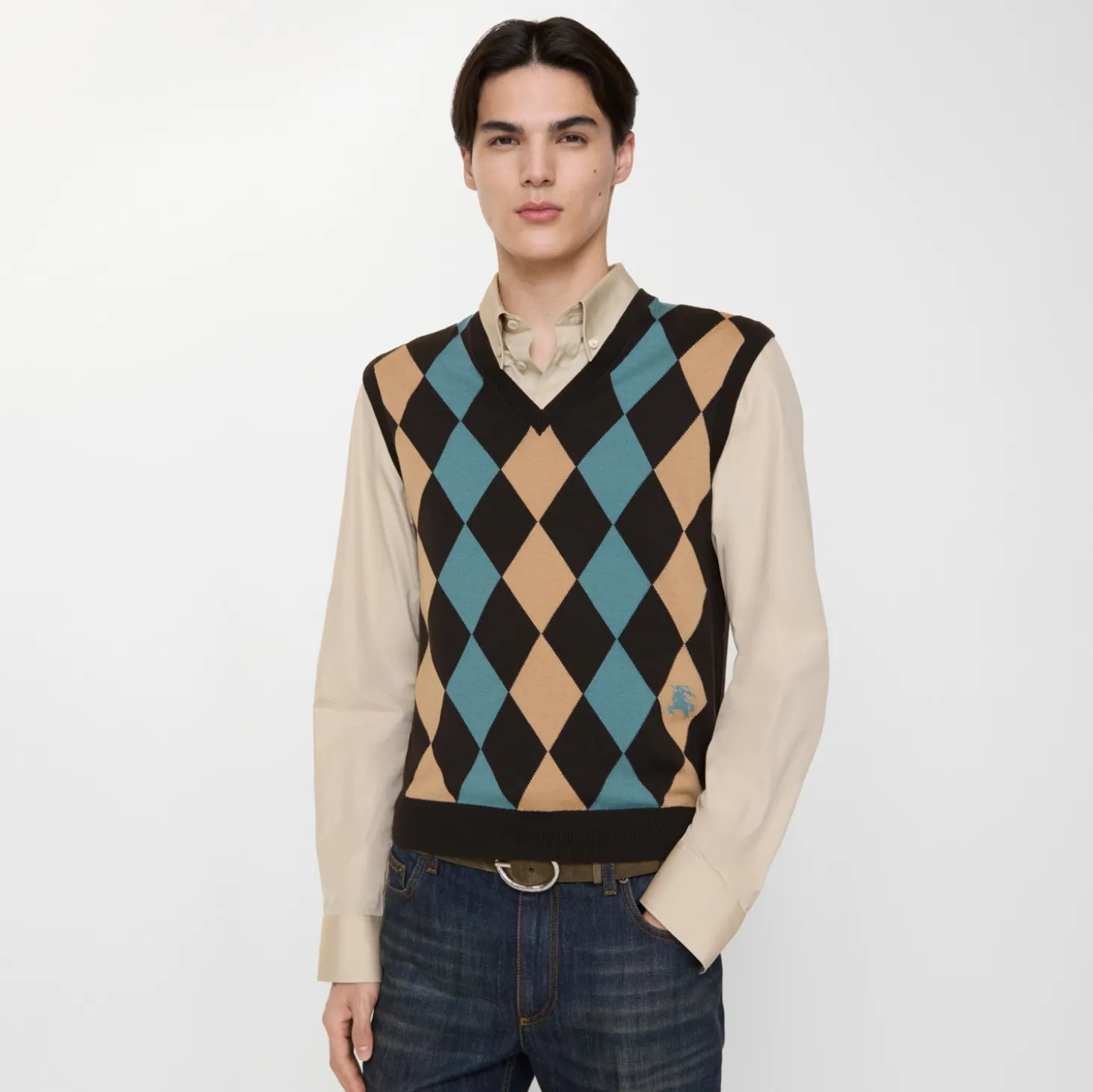 Argyle Wool Sweater Vest