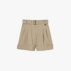 Belted Tropical Gabardine Shorts