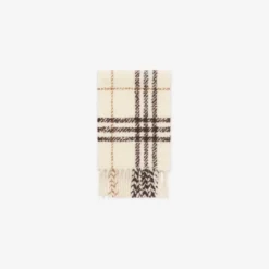 Check Alpaca Wool Blend Bouclé Scarf