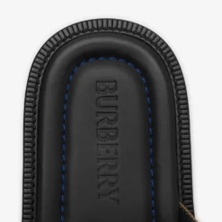 Check and Leather Drift Sandals