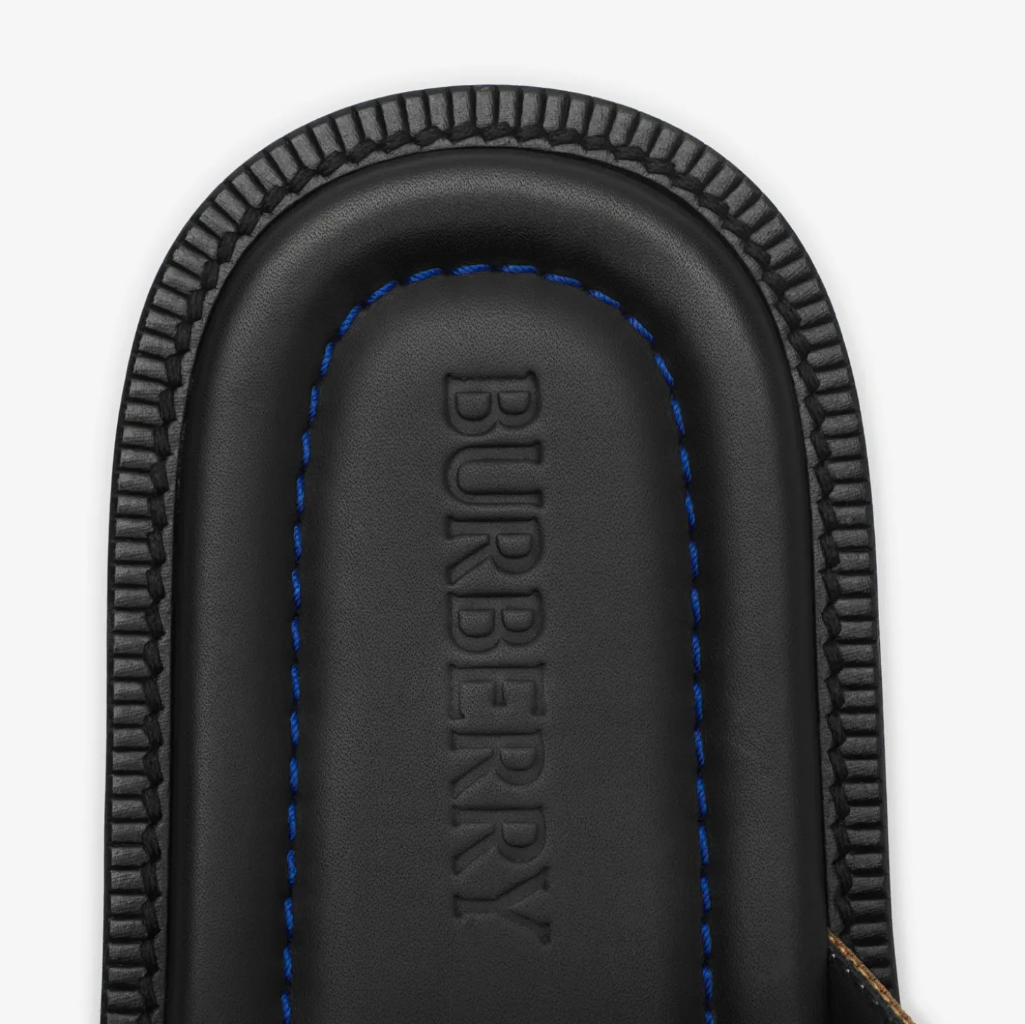 Check and Leather Drift Sandals