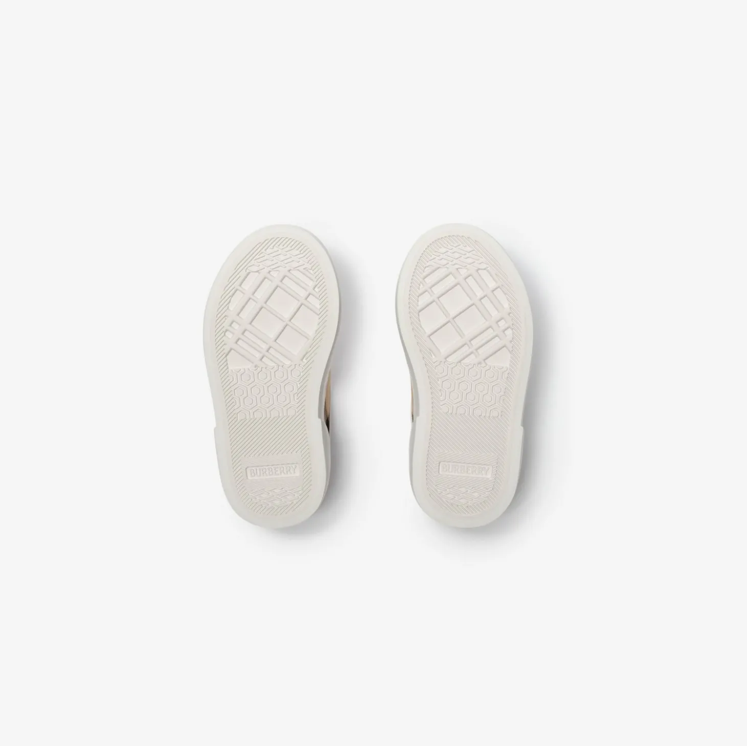 Check and Leather Sneakers