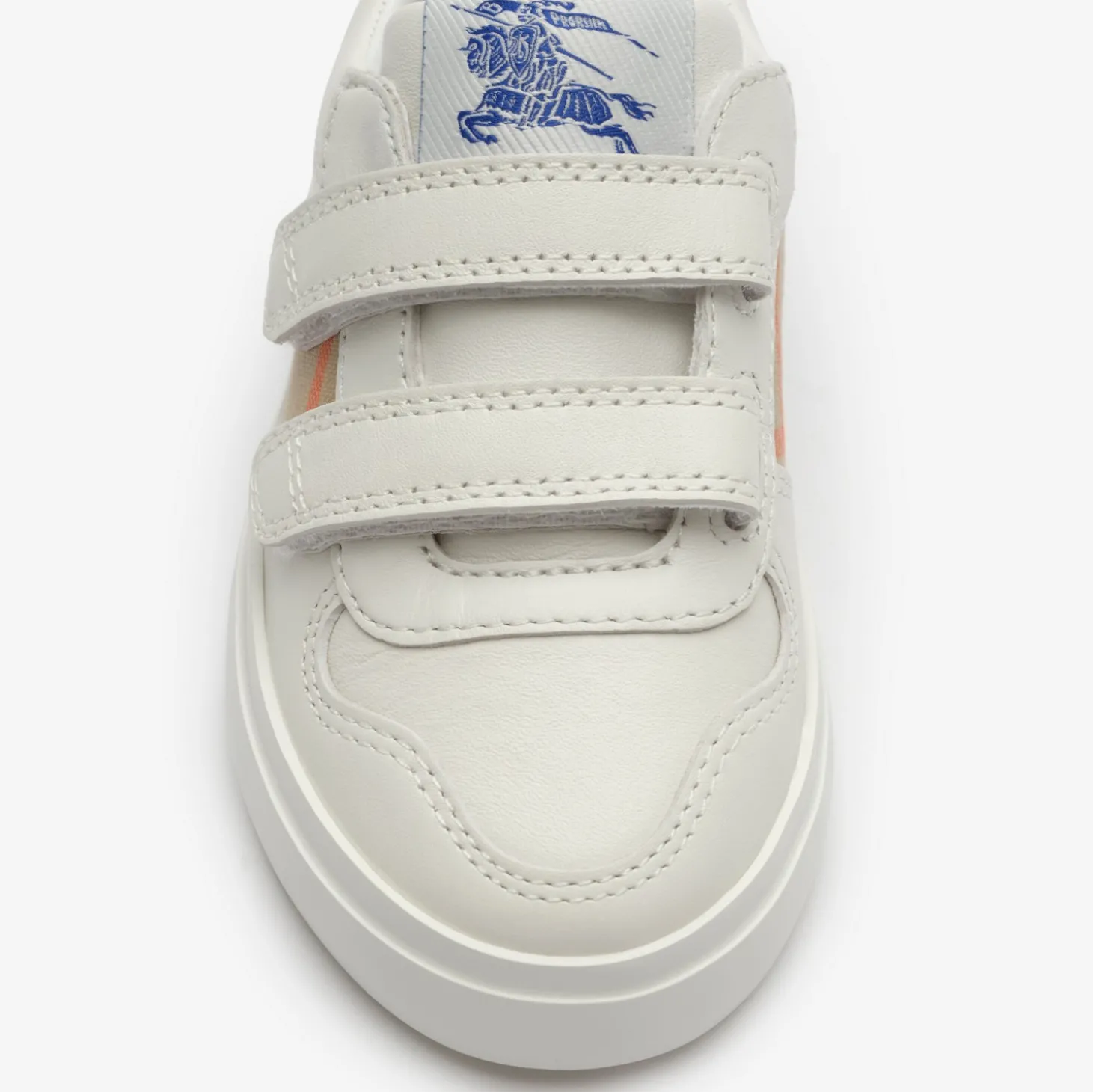 Check and Leather Sneakers