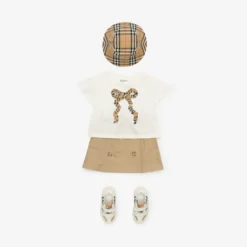 Check Bow Cotton T-shirt