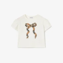 Check Bow Cotton T-shirt