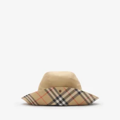 Check Brim Gabardine Hat