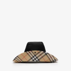 Check Brim Gabardine Hat