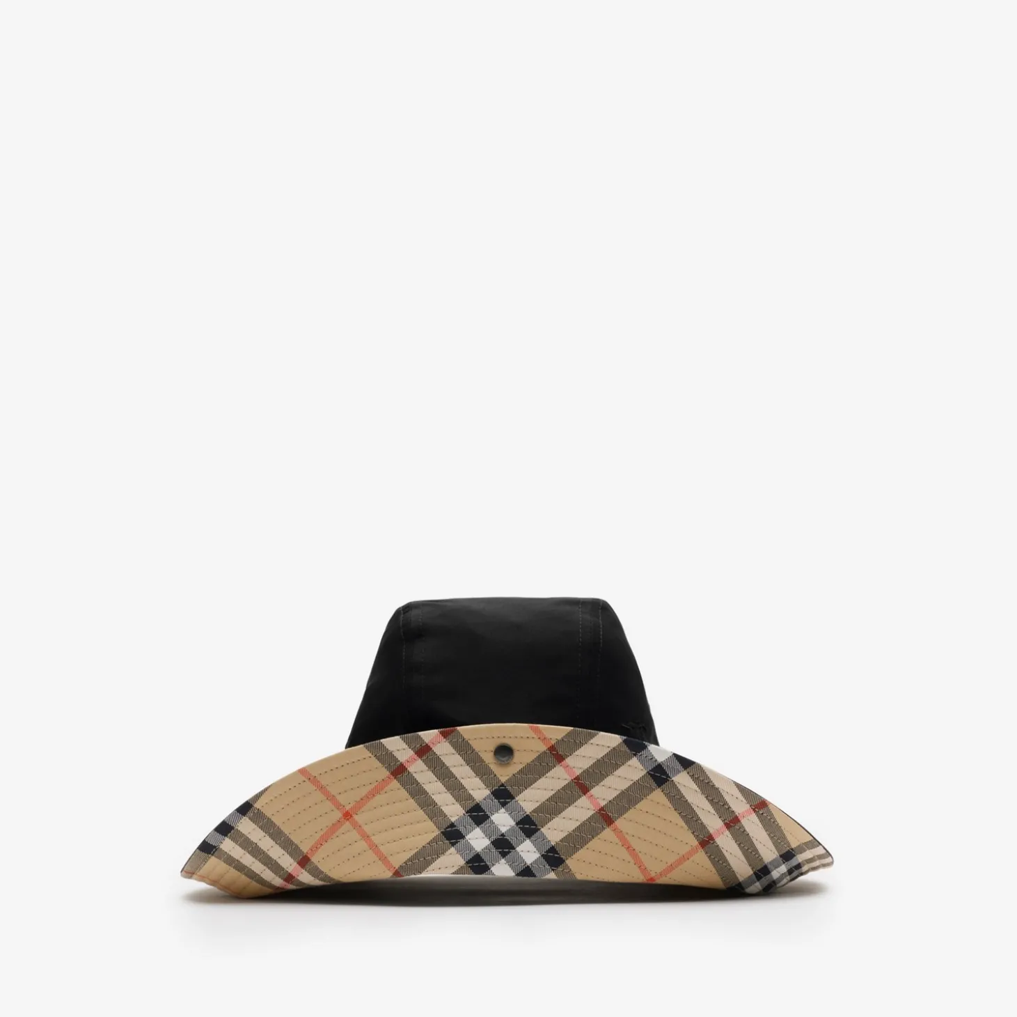 Check Brim Gabardine Hat