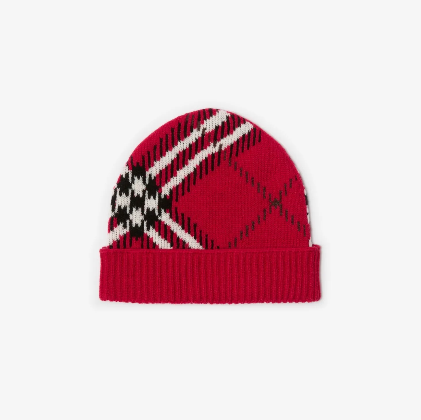 Check Cashmere Blend Beanie