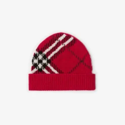 Check Cashmere Blend Beanie