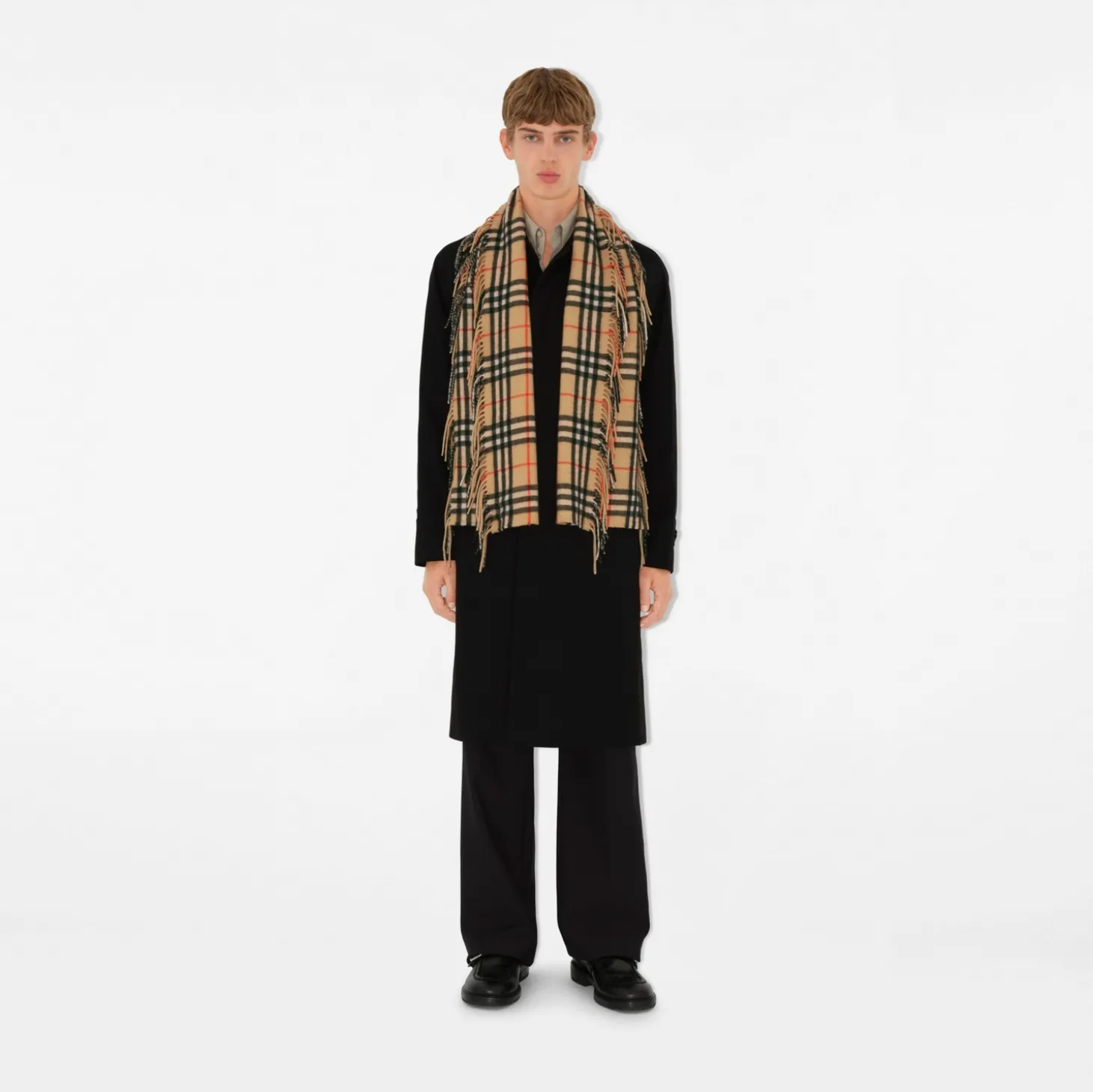 Check Cashmere Happy Scarf