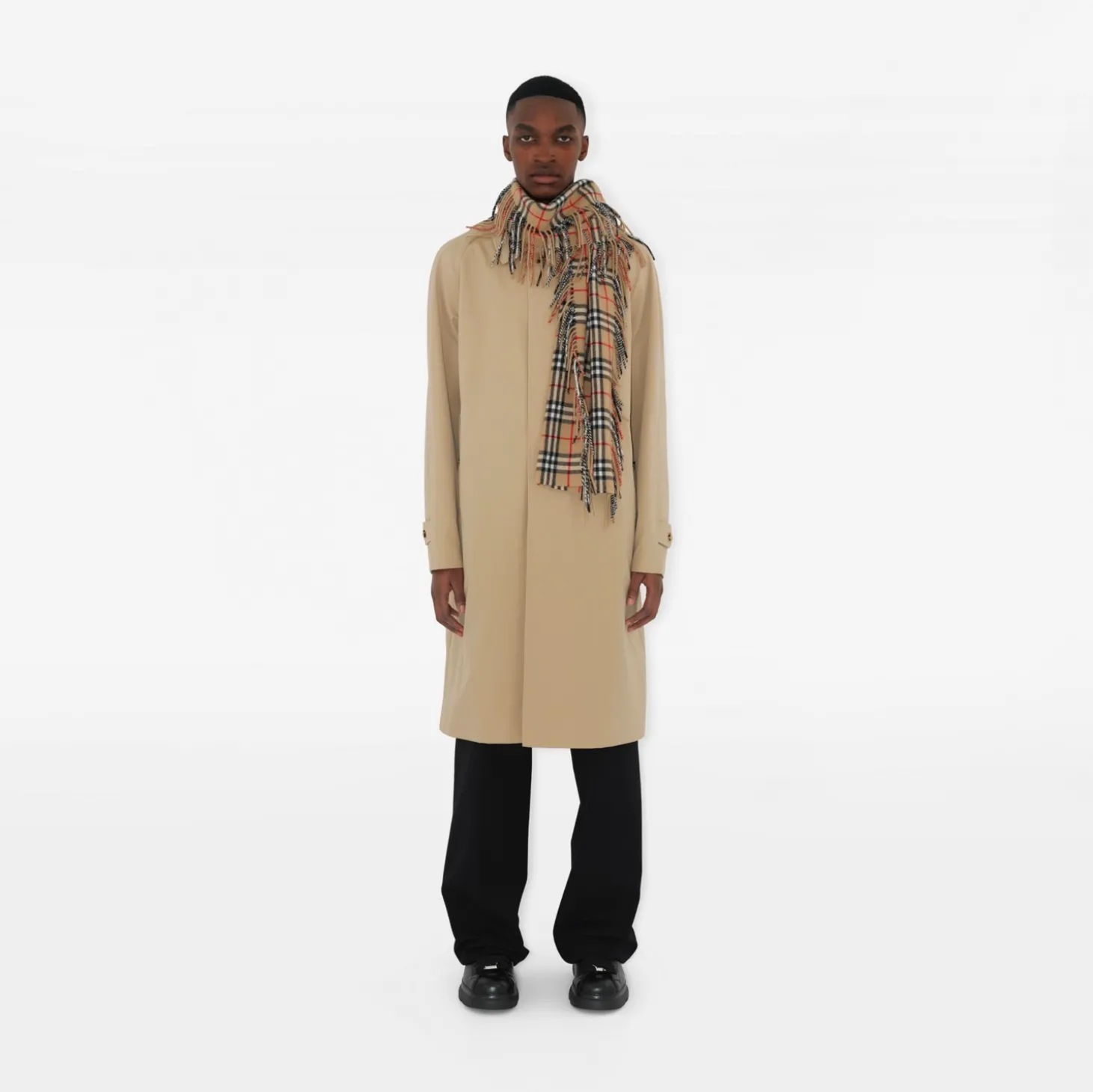 Check Cashmere Happy Scarf