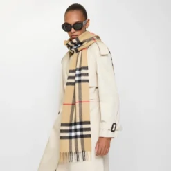 Check Cashmere Scarf