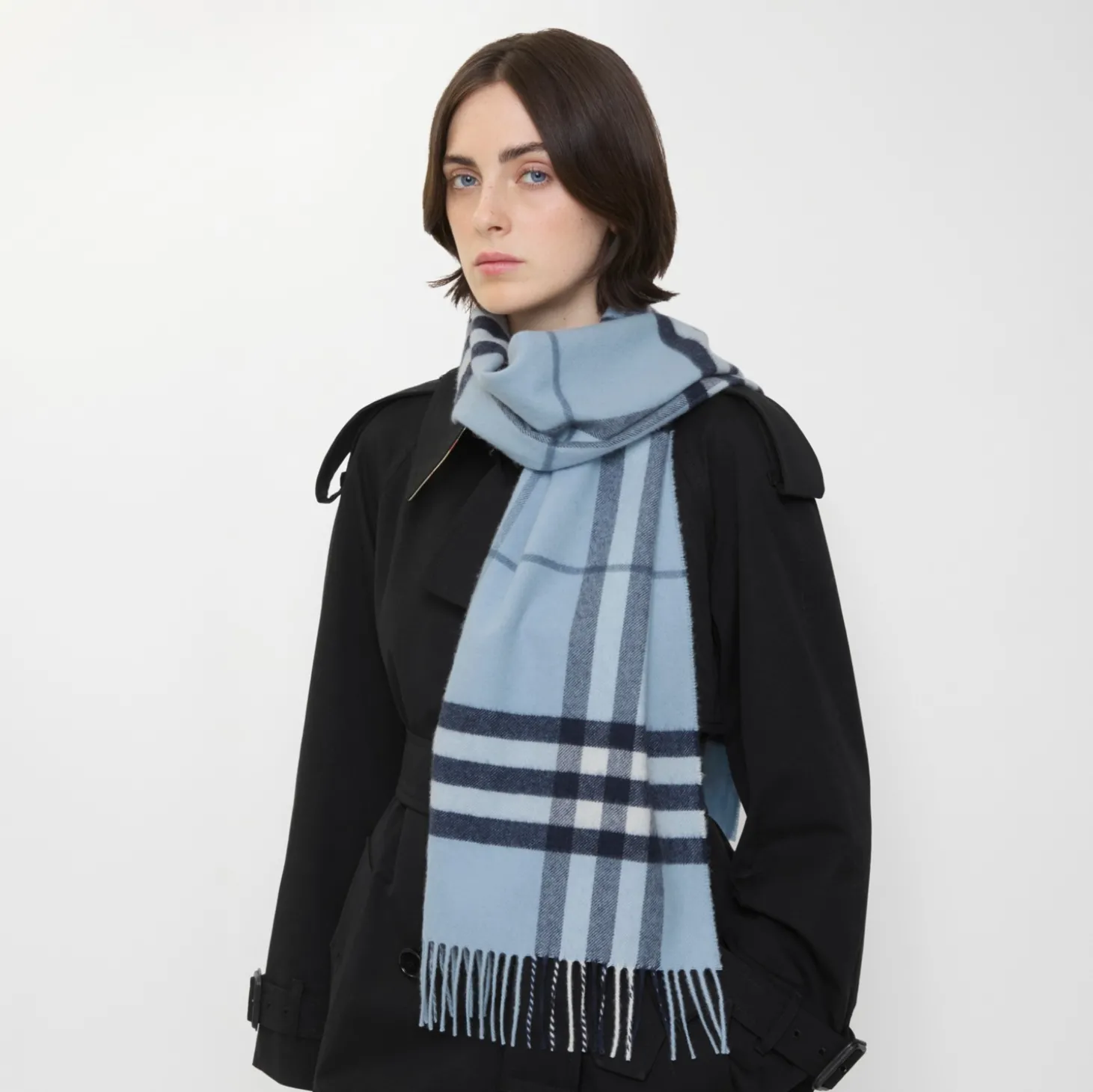 Check Cashmere Scarf