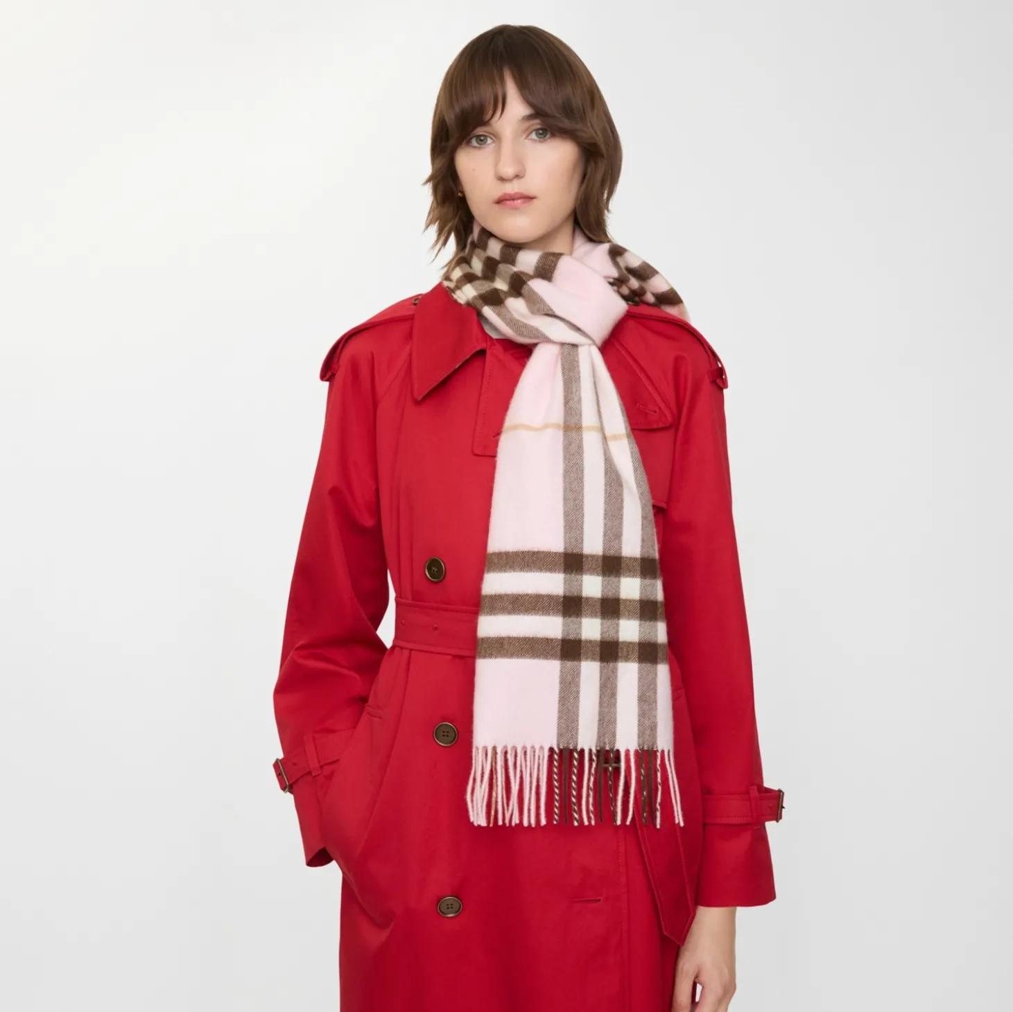 Check Cashmere Scarf