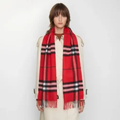 Check Cashmere Scarf