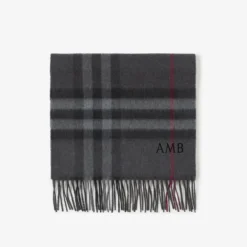 Check Cashmere Scarf
