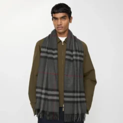 Check Cashmere Scarf