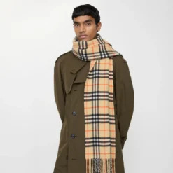 Check Cashmere Scarf