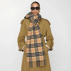 Check Cashmere Scarf