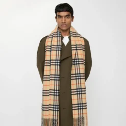 Check Cashmere Scarf
