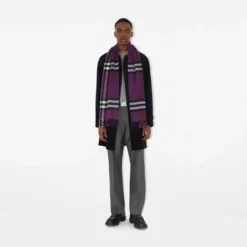Check Cashmere Scarf
