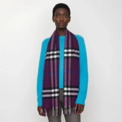 Check Cashmere Scarf