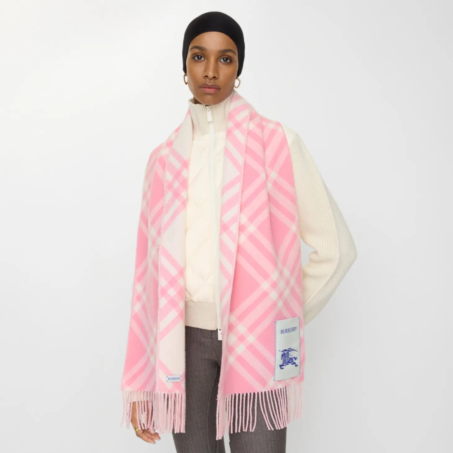 Check Cashmere Scarf
