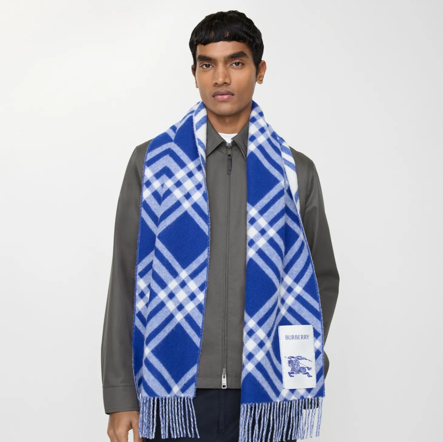 Check Cashmere Scarf