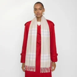 Check Cashmere Scarf