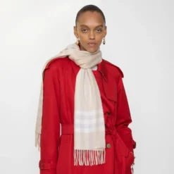 Check Cashmere Scarf