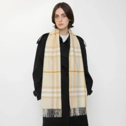 Check Cashmere Scarf