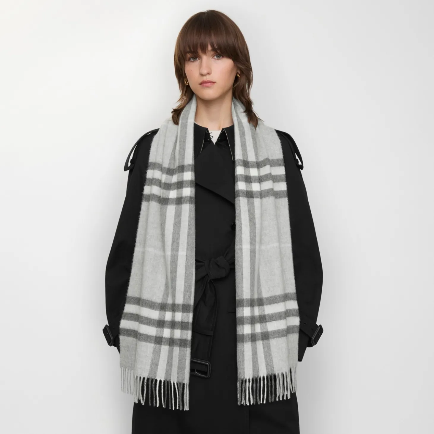 Check Cashmere Scarf