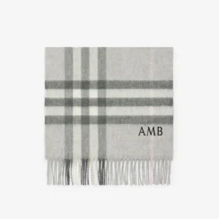 Check Cashmere Scarf