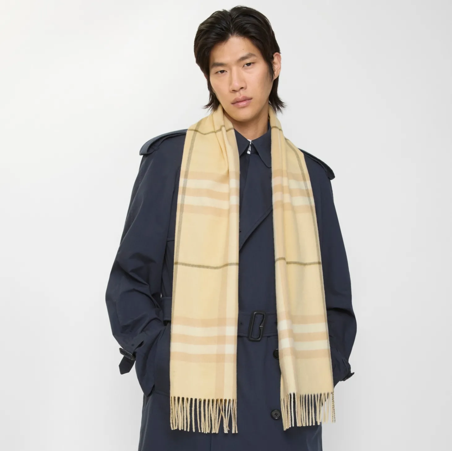 Check Cashmere Scarf