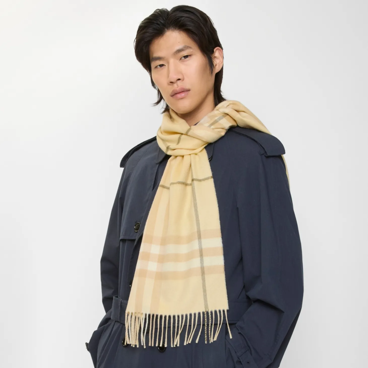 Check Cashmere Scarf