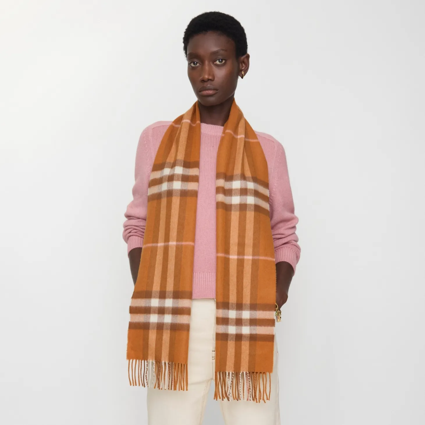 Check Cashmere Scarf