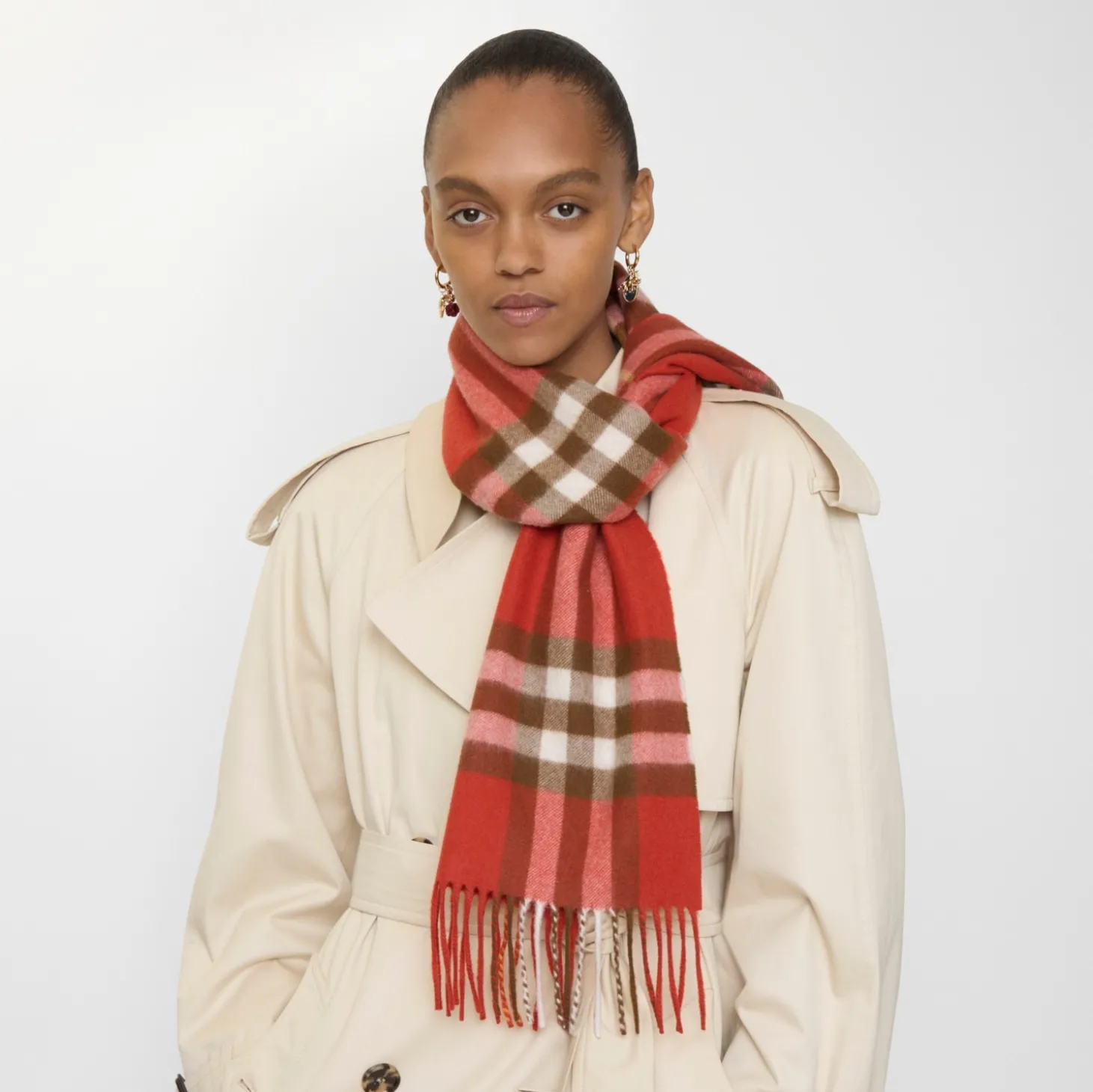 Check Cashmere Scarf