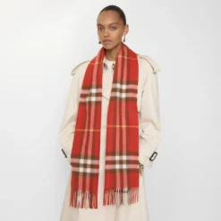 Check Cashmere Scarf