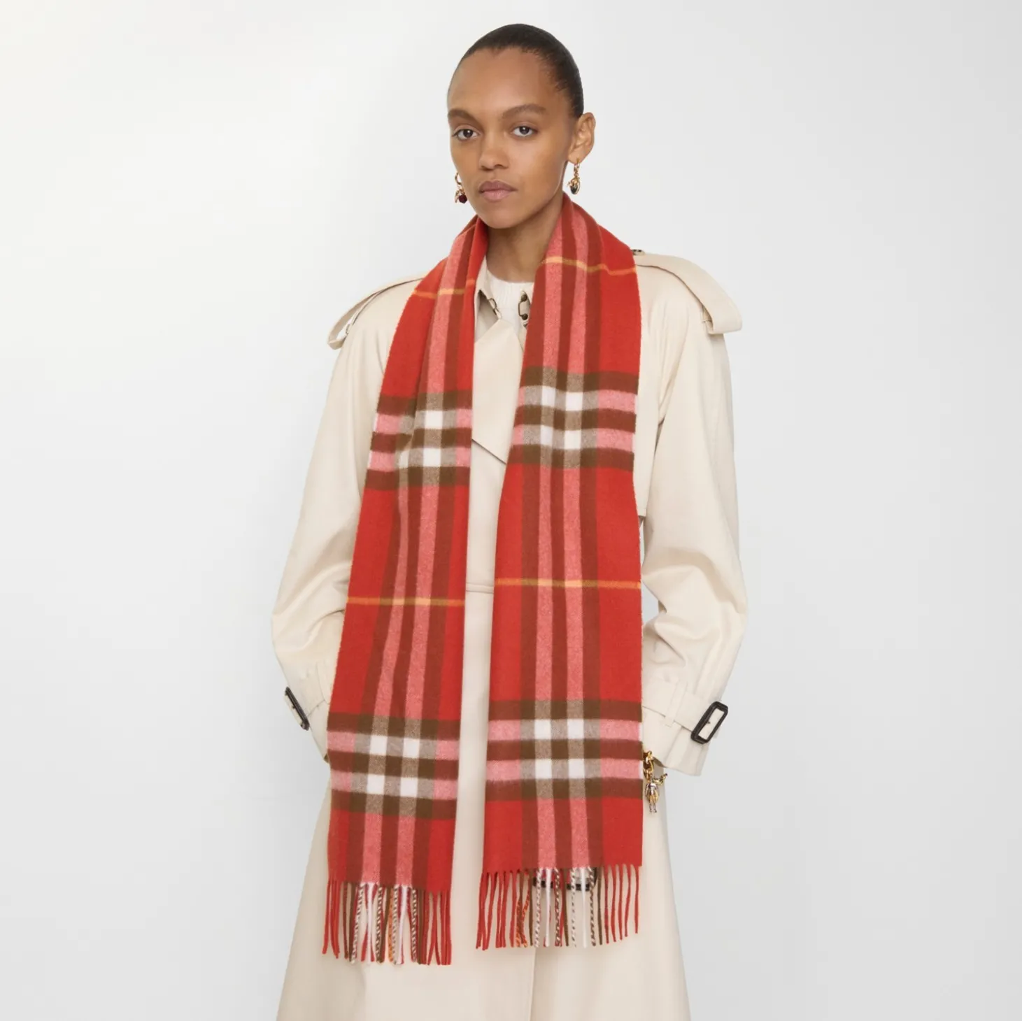Check Cashmere Scarf