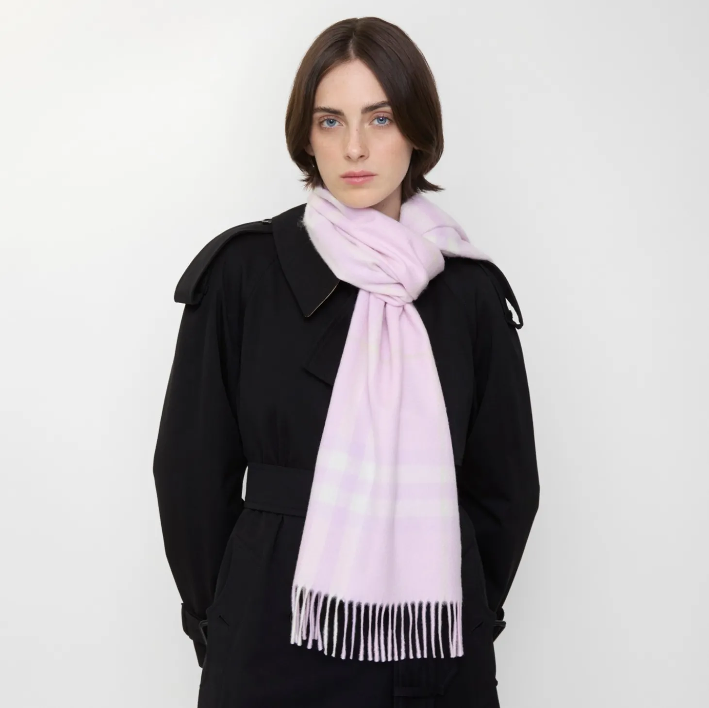 Check Cashmere Scarf