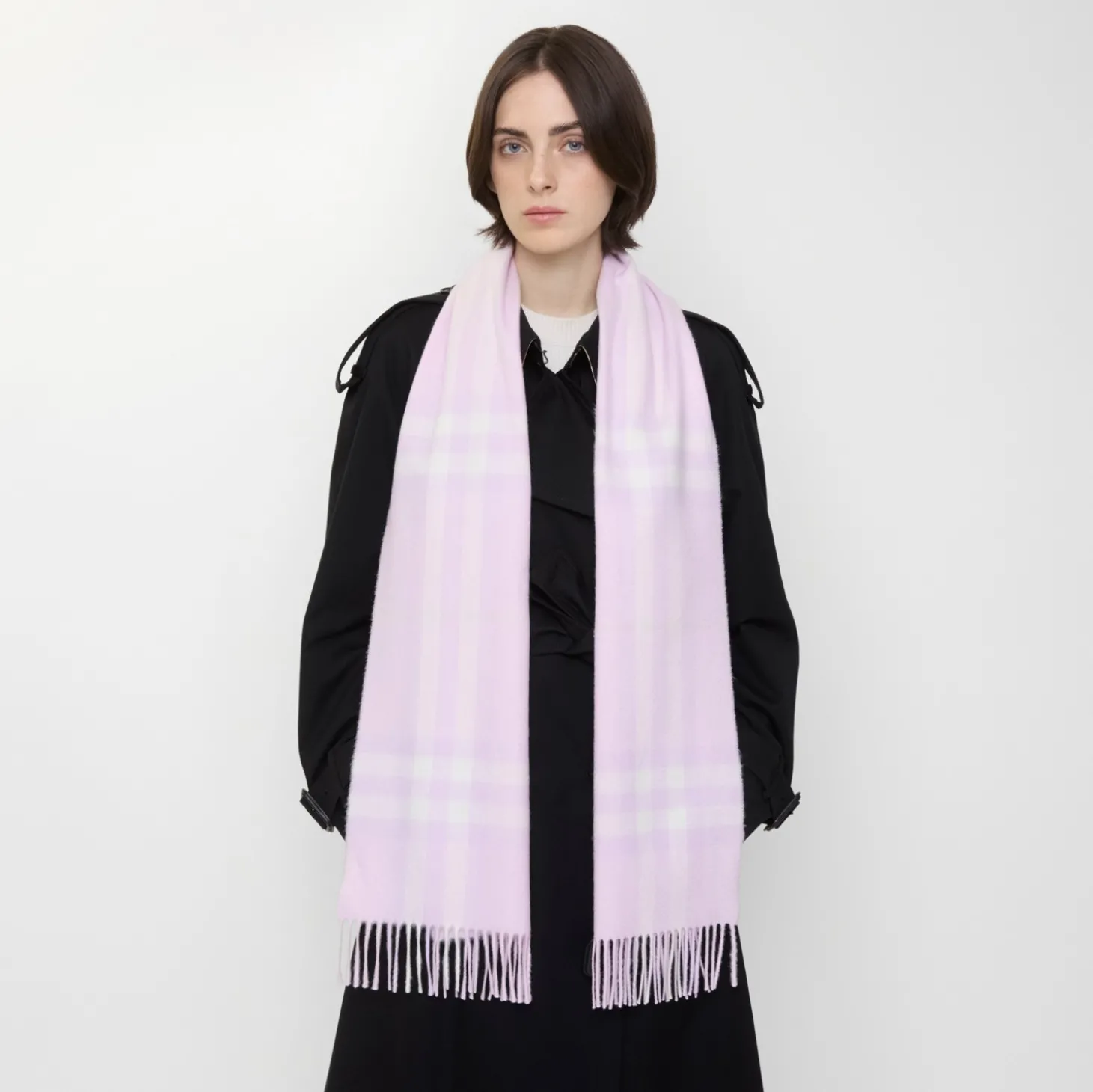 Check Cashmere Scarf