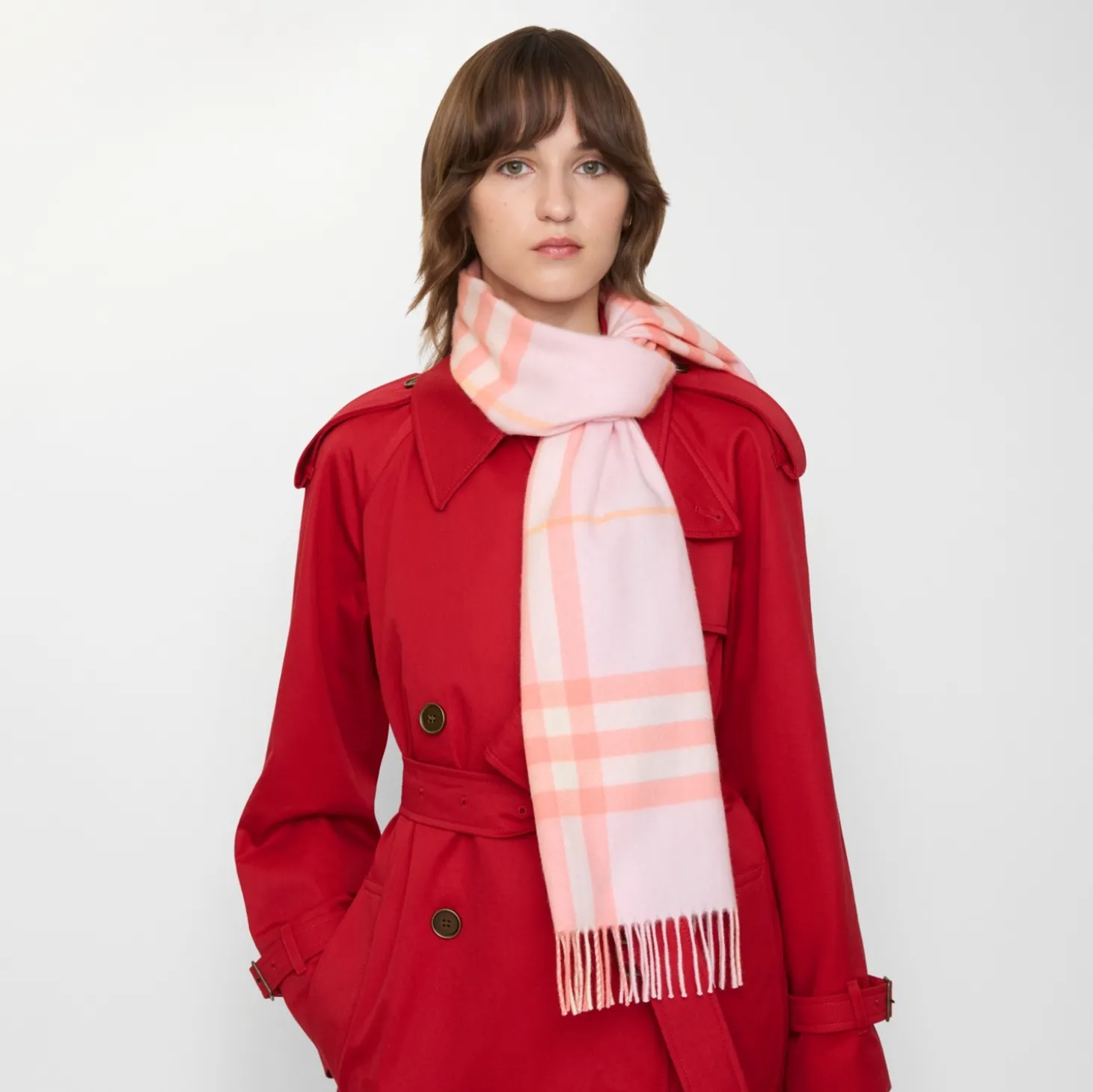 Check Cashmere Scarf