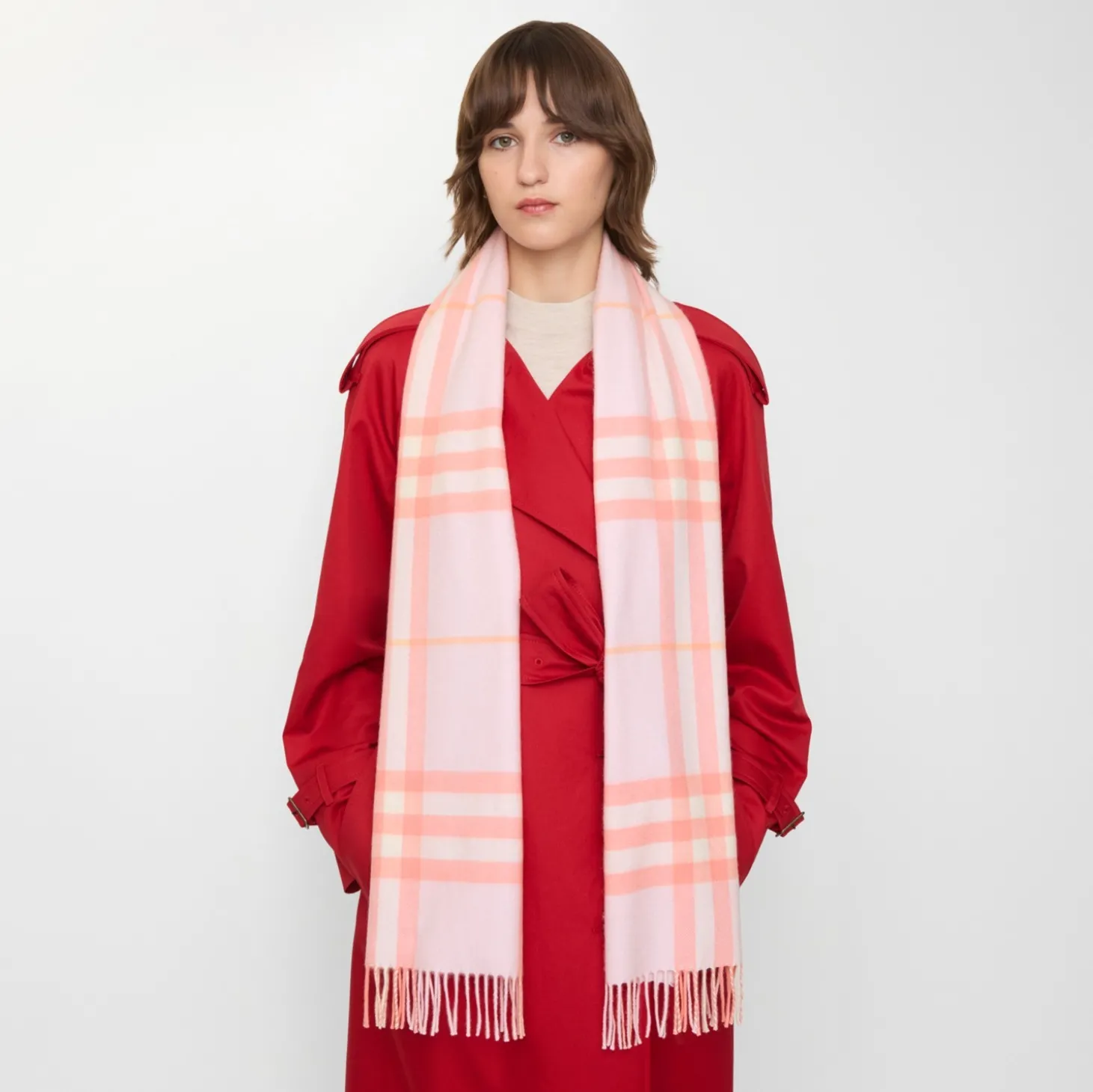 Check Cashmere Scarf