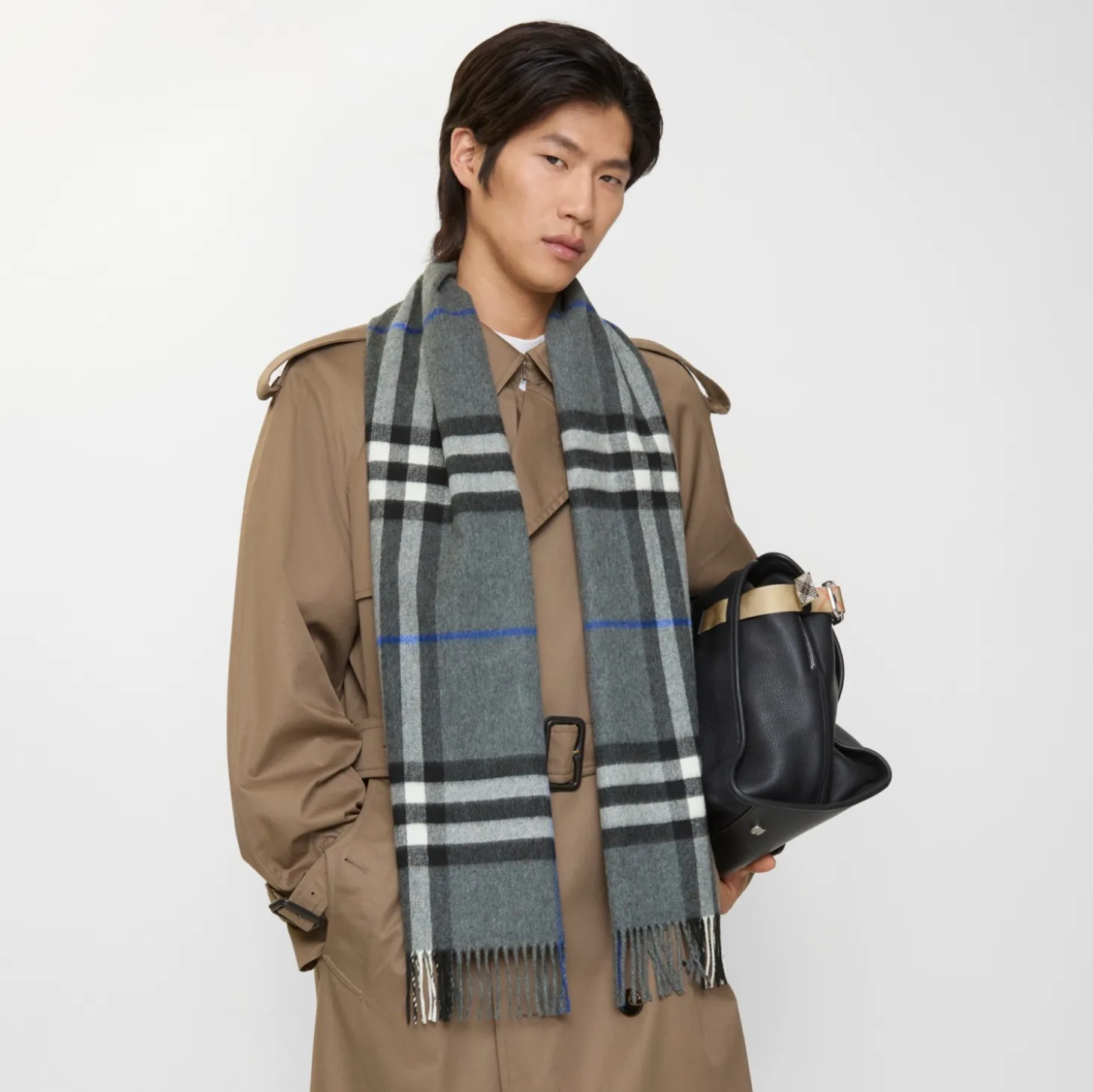 Check Cashmere Scarf