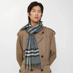 Check Cashmere Scarf
