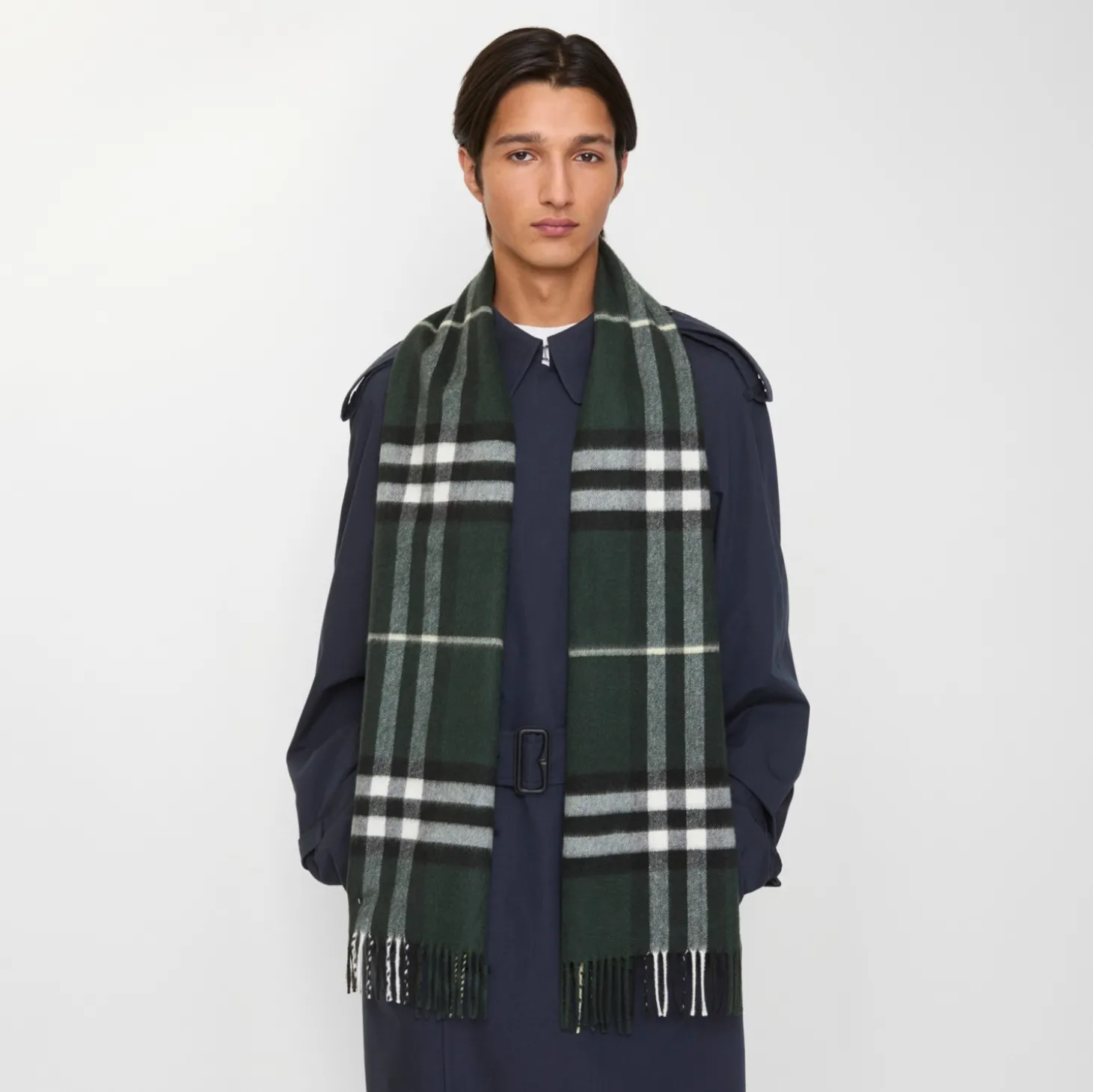 Check Cashmere Scarf