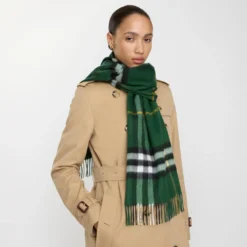 Check Cashmere Scarf