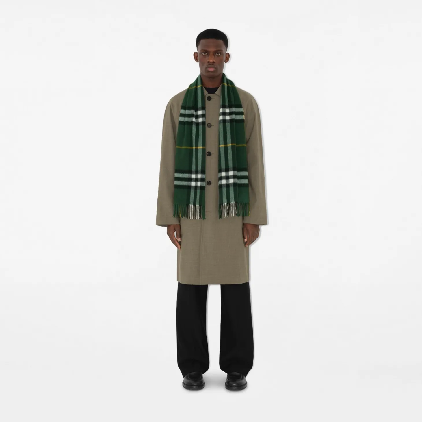 Check Cashmere Scarf