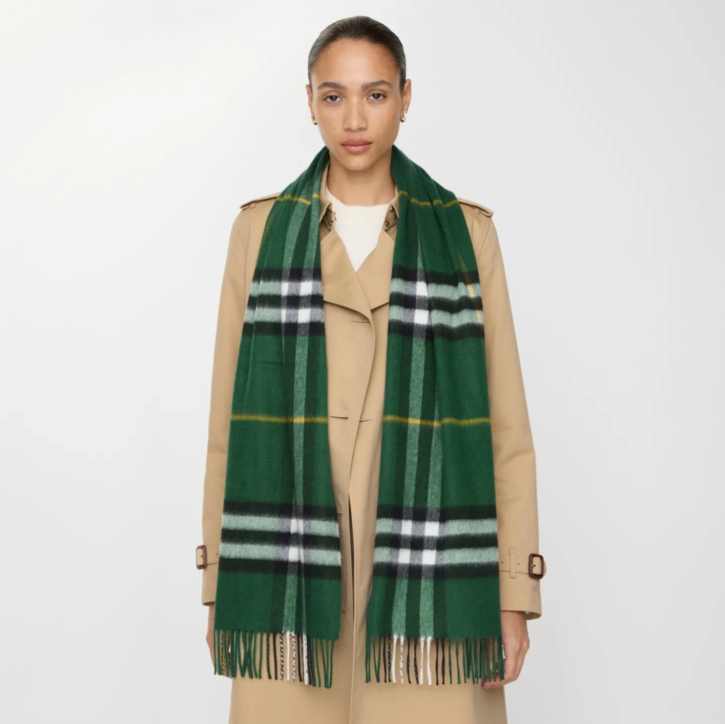 Check Cashmere Scarf